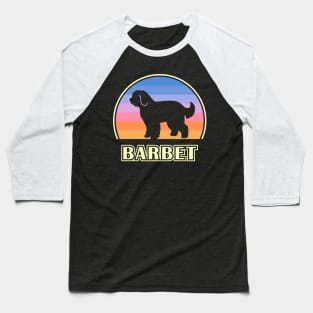 Barbet Vintage Sunset Dog Baseball T-Shirt